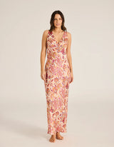 Sundara Magnolia Maxi Slip Dress // Sangria | Tigerlily