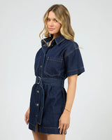 Juni Mini Dress // Dark Wash