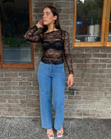 Kimi Lace Top // Black