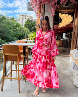 Julian Maxi Skirt // Peony