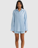 Imali Linen Shirt // Sky