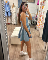 Sully Mini Dress // Light Wash