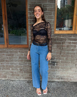 Kimi Lace Top // Black