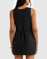 Aesha Linen Mini Dress // Pepper