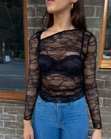 Kimi Lace Top // Black