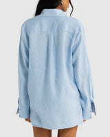 Imali Linen Shirt // Sky