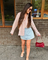 Griffin Shirt // Cherry Stripe