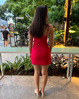 Jenae Mini Dress // Crimson