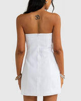 Giovani Linen Mini Dress // Salt