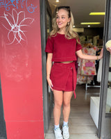 Toby Crop Top // Wine