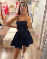 Sully Mini Dress // Dark Wash