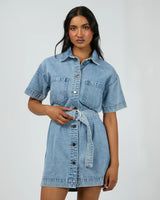 Juni Mini Dress // Light Wash