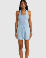 Montie Linen Shorts // Sky