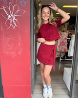 Toby Crop Top // Wine