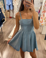 Sully Mini Dress // Light Wash