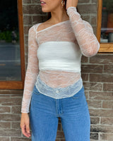 Kimi Lace Top // White