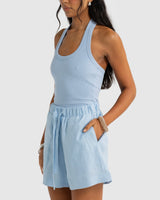 Montie Linen Shorts // Sky