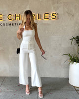 Zaina Crop Top // White