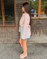 Griffin Shirt // Cherry Stripe