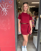 Toby Crop Top // Wine