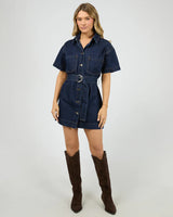 Juni Mini Dress // Dark Wash