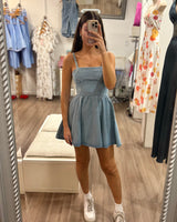 Sully Mini Dress // Light Wash