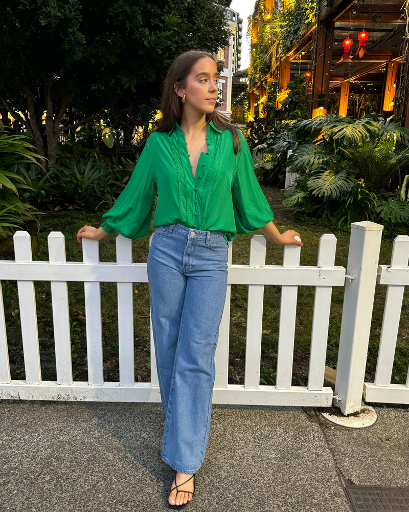 Heidi Blouse // Emerald