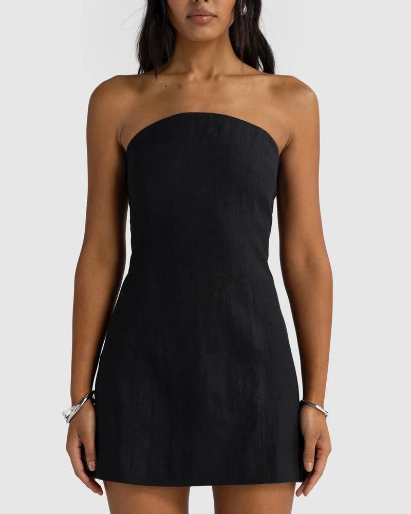 Giovani Linen Mini Dress // Pepper