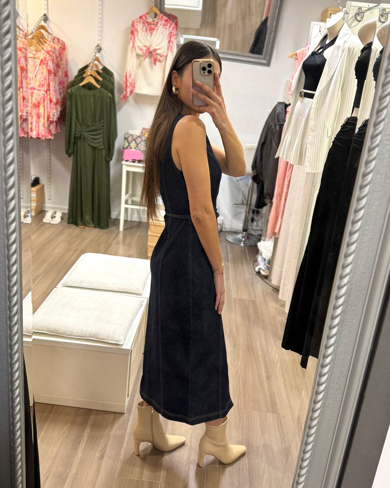 Andi Midi Dress // Dark Denim