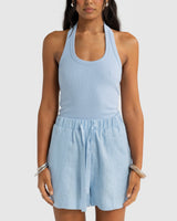 Montie Linen Shorts // Sky