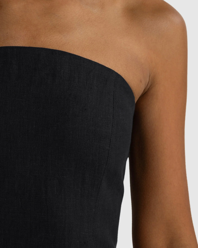 Giovani Linen Mini Dress // Pepper