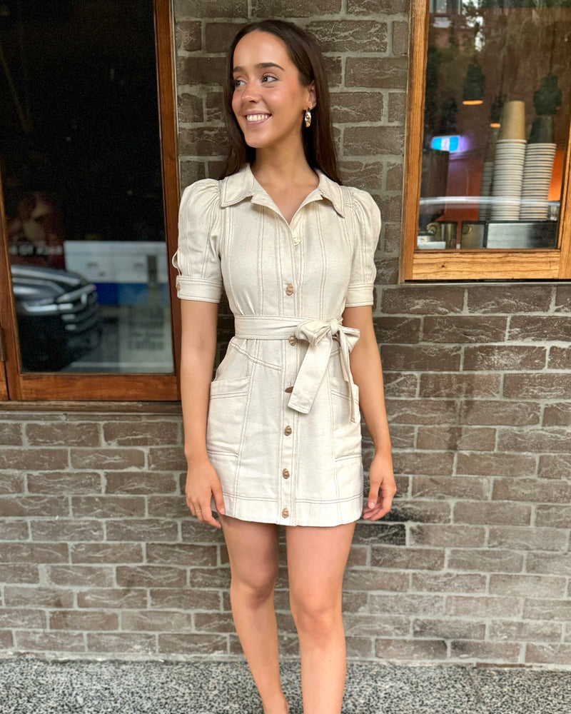 Bobbi Mini Dress // Sand