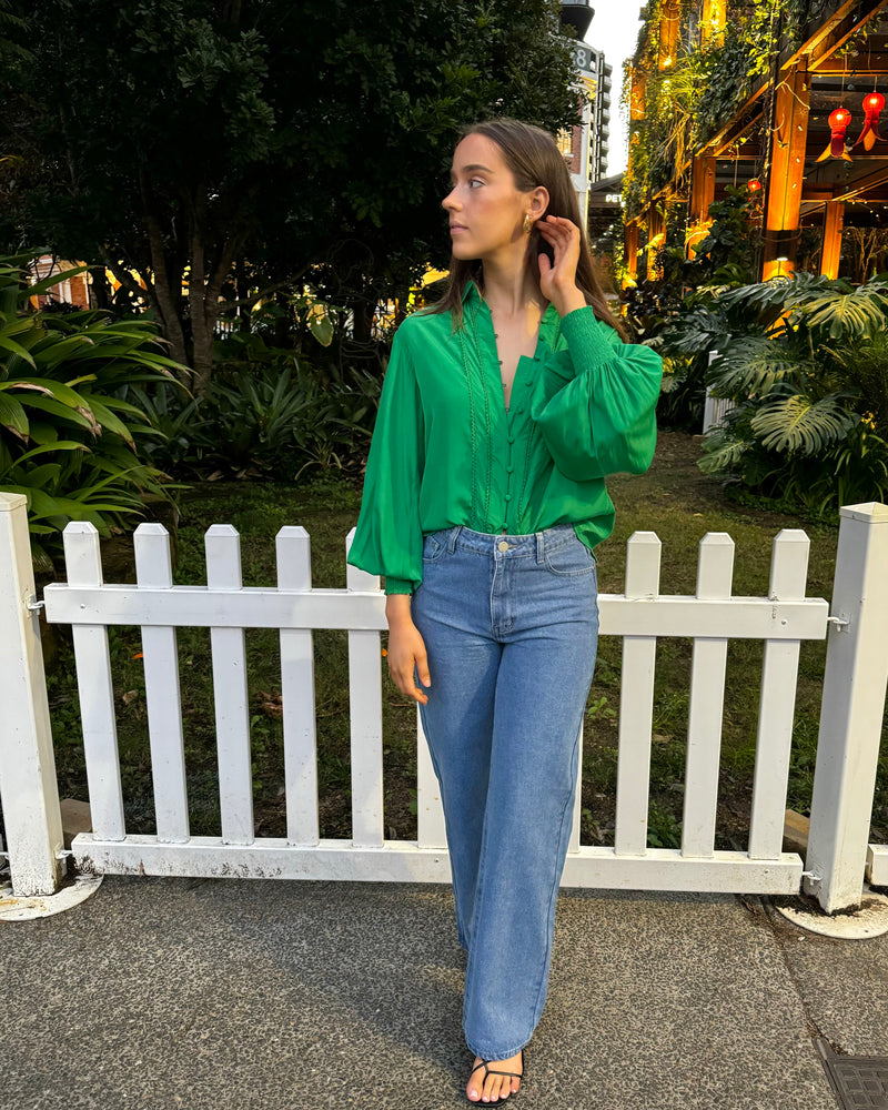 Heidi Blouse // Emerald