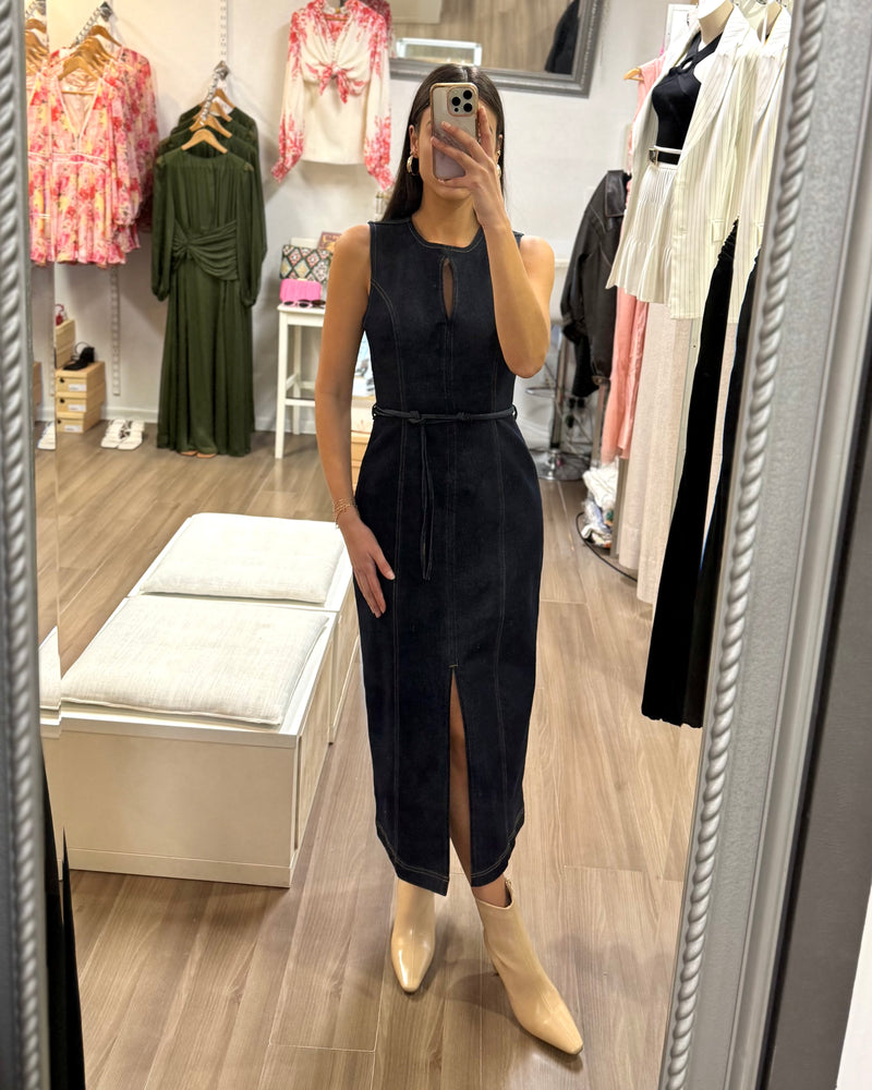 Andi Midi Dress // Dark Denim