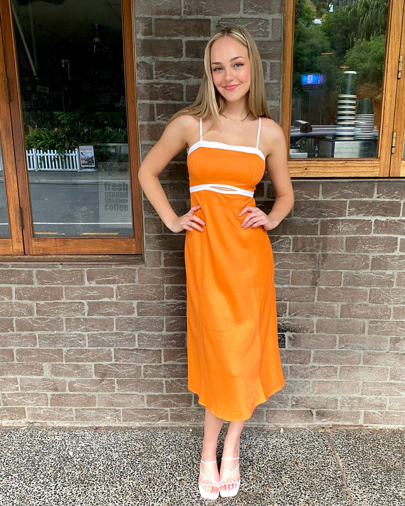 Mandarin Midi Dress