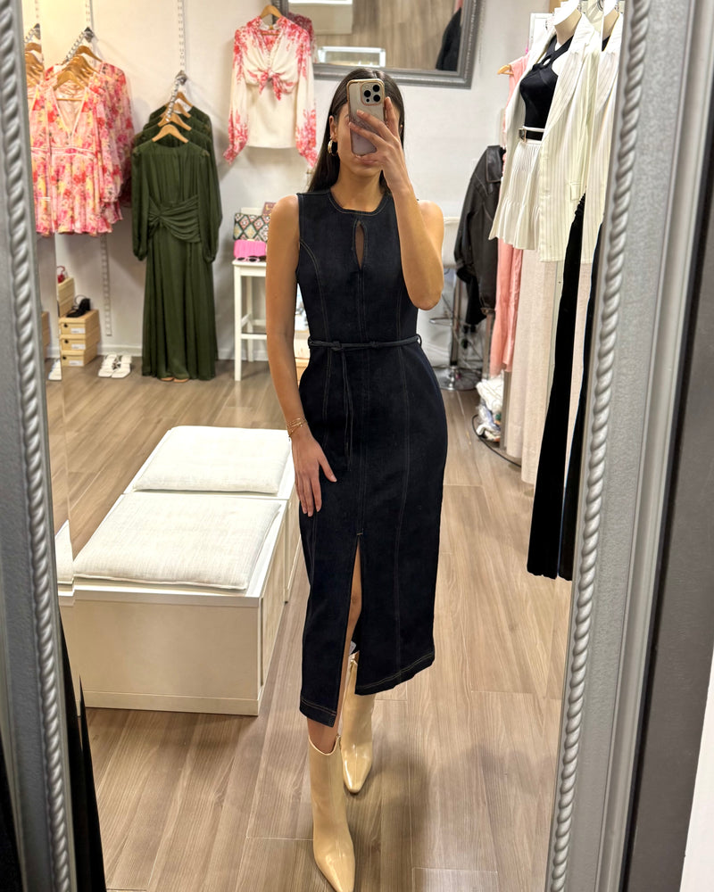 Andi Midi Dress // Dark Denim