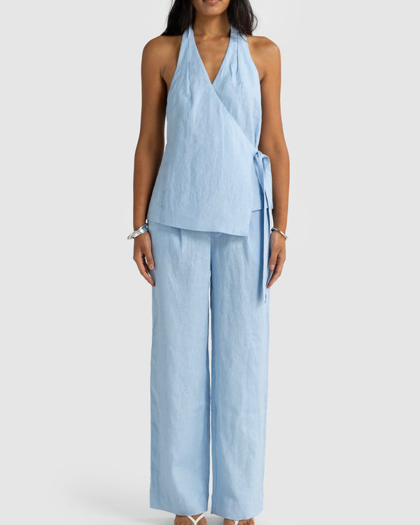 Toja Linen Pants // Sky