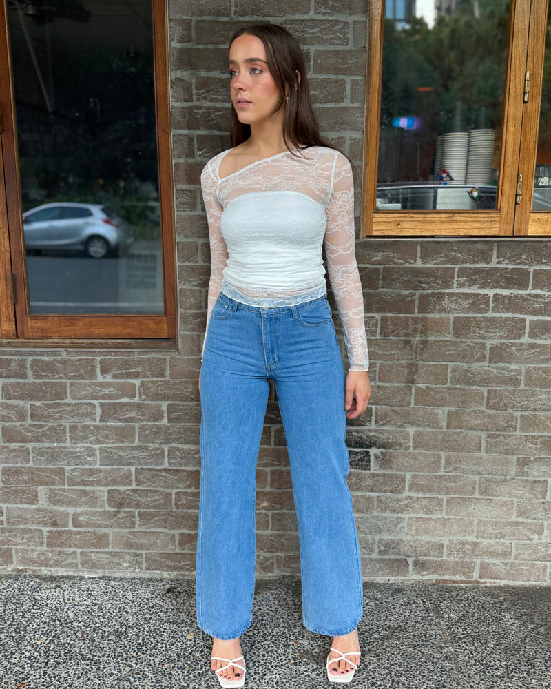 Kimi Lace Top // White