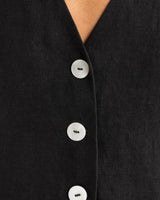 Aesha Linen Mini Dress // Pepper