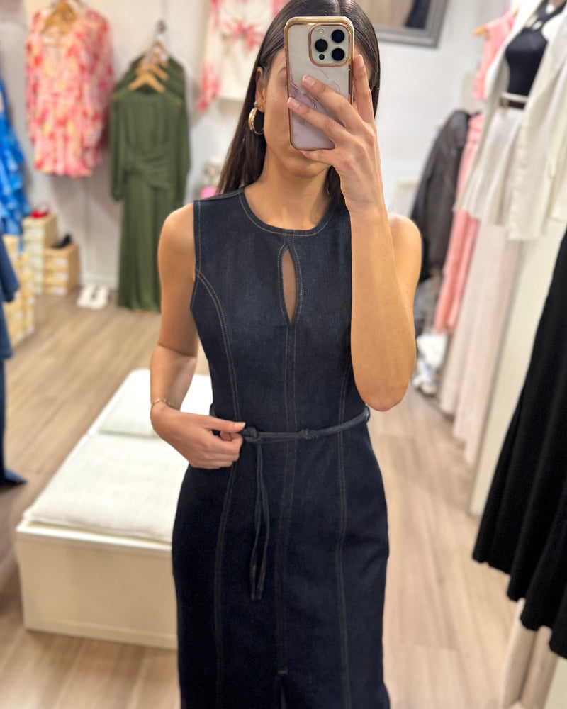 Andi Midi Dress // Dark Denim
