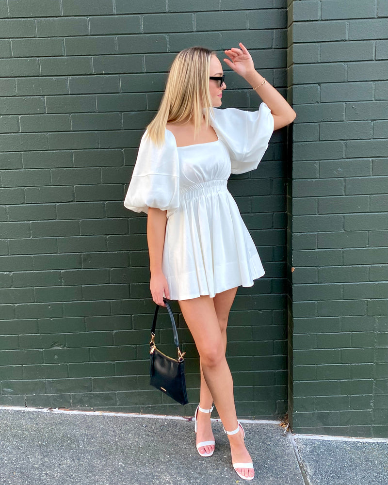 Pelly Mini Dress // White