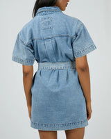 Juni Mini Dress // Light Wash