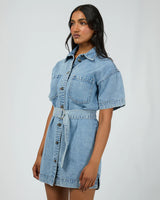 Juni Mini Dress // Light Wash