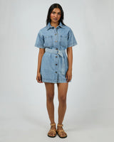 Juni Mini Dress // Light Wash