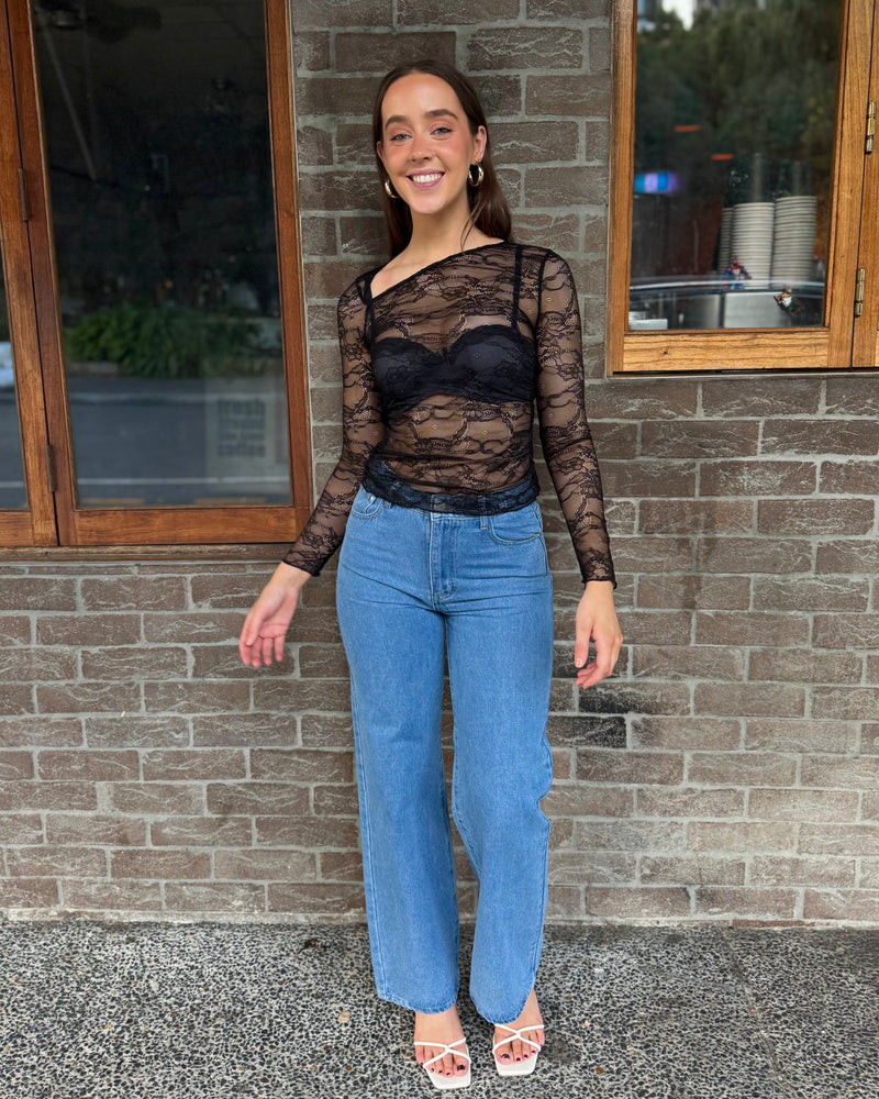Kimi Lace Top // Black