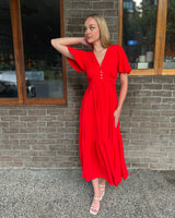 Hatice Maxi Dress // Rouge