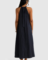 Zuma Linen Maxi Dress // French Navy