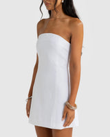 Giovani Linen Mini Dress // Salt