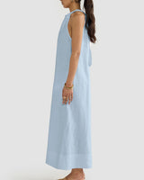 Zuma Linen Maxi Dress // Sky