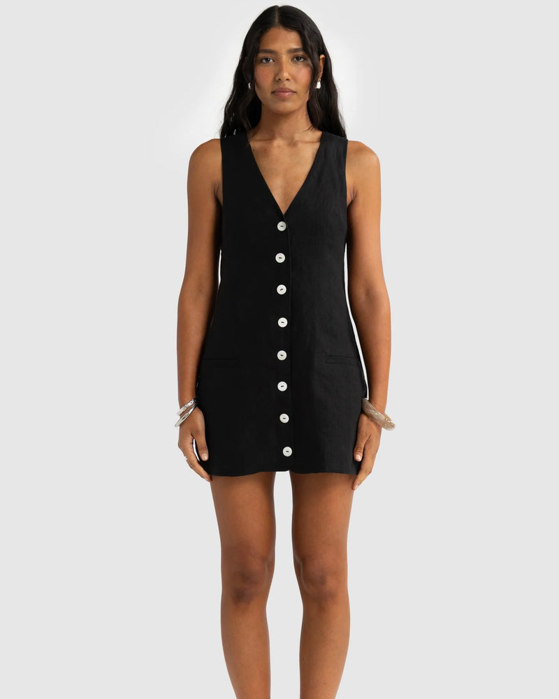 Aesha Linen Mini Dress // Pepper